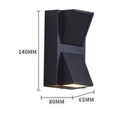 Outdoor Wall Light Plastic Housings Dual Head Exterior Wall Lamp with Up and Down Sconces 6000k White Light