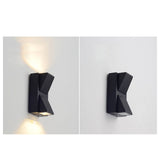 Outdoor Wall Light Plastic Housings Dual Head Exterior Wall Lamp with Up and Down Sconces 6000k White Light - Extra Image