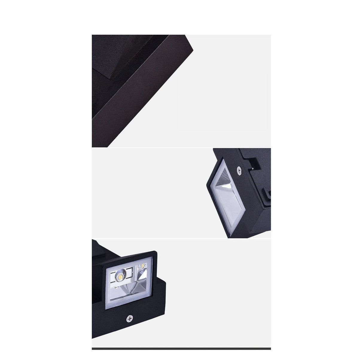Outdoor Wall Light Plastic Housings Dual Head Exterior Wall Lamp with Up and Down Sconces 6000k White Light
