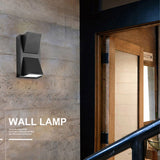 Outdoor Wall Light Plastic Housings Dual Head Exterior Wall Lamp with Up and Down Sconces 6000k White Light - Extra Image