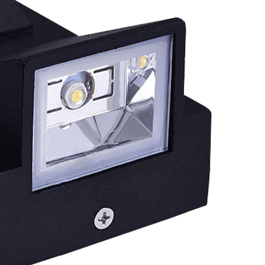 Outdoor Wall Light Plastic Housings Dual Head Exterior Wall Lamp with Up and Down Sconces 3000k Warm Light