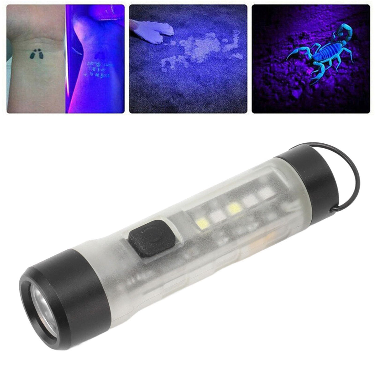 700 Luminous Flux Keychain Flashlight LED Mini Pocket Flashlight With Type C Charging Port for Night Camping