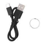 Mini Flashlight Portable Rechargeable Buzzer Alarm Keychain Light for Camping Hiking Outdoor Violet 365NM