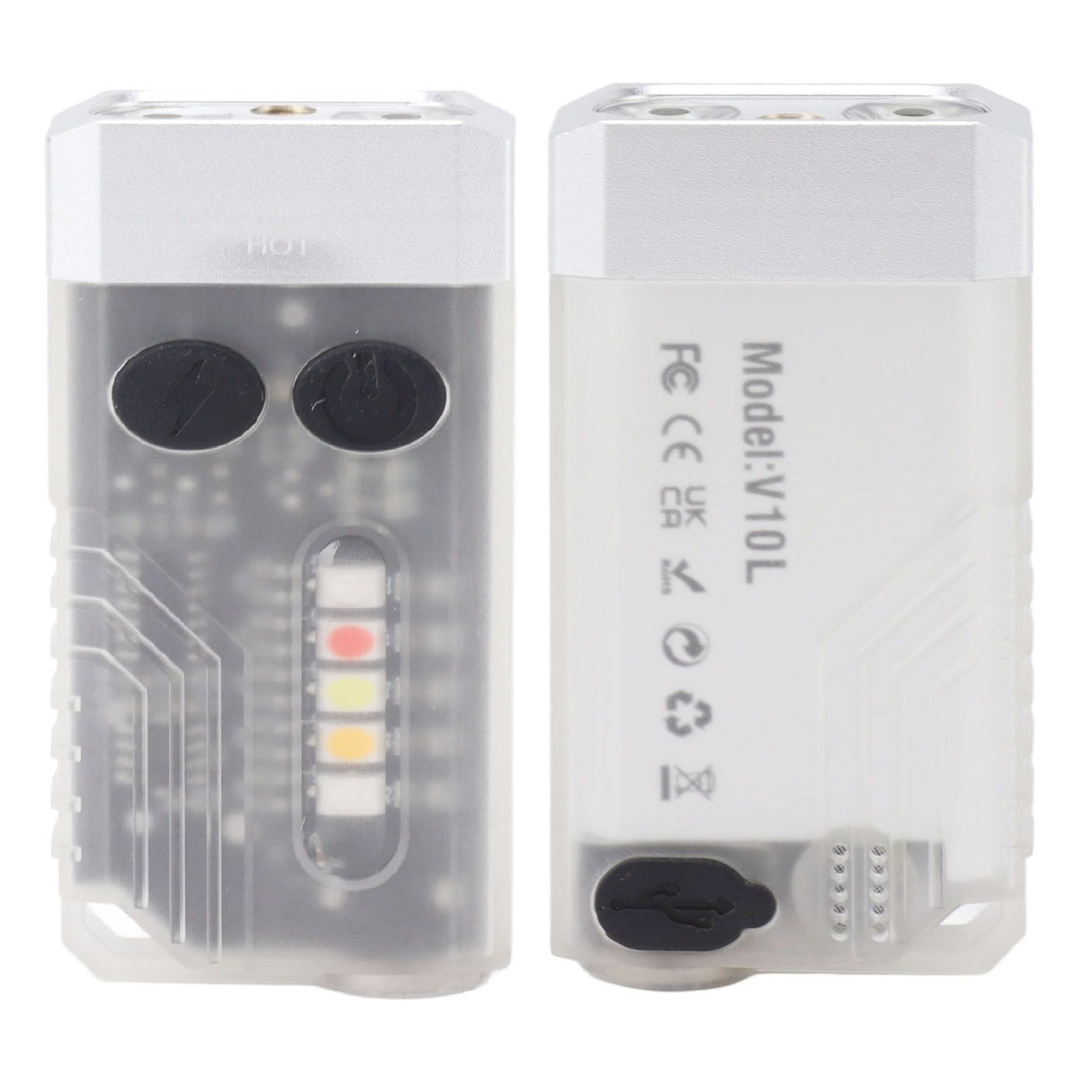 Keychain EDC Flashlight 3.7V 1000mAh IP65 365nm Rechargeable Mini Keychain Light for Walking Searching Emergencies