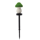Mushroom Solar Light Garden Outdoor Light Flocking Landscape Decoration Ground Fixed Ambient Lighting - Front View