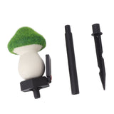 Mushroom Solar Light Garden Outdoor Light Flocking Landscape Decoration Ground Fixed Ambient Lighting - Side View