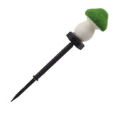 Mushroom Solar Light Garden Outdoor Light Flocking Landscape Decoration Ground Fixed Ambient Lighting - Top-Down View