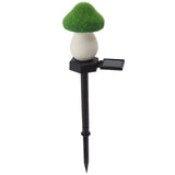 Mushroom Solar Light Garden Outdoor Light Flocking Landscape Decoration Ground Fixed Ambient Lighting - Low Angle