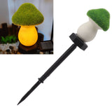 Mushroom Solar Light Garden Outdoor Light Flocking Landscape Decoration Ground Fixed Ambient Lighting - Extra Image