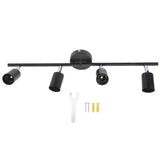 Tracking Lights Ceiling LED 4 60W Adjustable Angle Foldable Matte Black 4 Light Tracking Lighting for Bedroom Hotel 85‑265V
