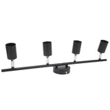 Tracking Lights Ceiling LED 4 60W Adjustable Angle Foldable Matte Black 4 Light Tracking Lighting for Bedroom Hotel 85‑265V