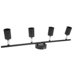 Tracking Lights Ceiling LED 4 60W Adjustable Angle Foldable Matte Black 4 Light Tracking Lighting for Bedroom Hotel 85‑265V