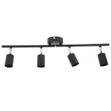 Tracking Lights Ceiling LED 4 60W Adjustable Angle Foldable Matte Black 4 Light Tracking Lighting for Bedroom Hotel 85‑265V - Side View