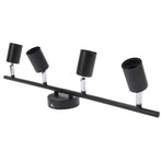 Tracking Lights Ceiling LED 4 60W Adjustable Angle Foldable Matte Black 4 Light Tracking Lighting for Bedroom Hotel 85‑265V