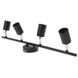 Tracking Lights Ceiling LED 4 60W Adjustable Angle Foldable Matte Black 4 Light Tracking Lighting for Bedroom Hotel 85‑265V - 45-Degree Angle