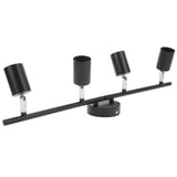 Tracking Lights Ceiling LED 4 60W Adjustable Angle Foldable Matte Black 4 Light Tracking Lighting for Bedroom Hotel 85‑265V