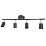 Tracking Lights Ceiling LED 4 60W Adjustable Angle Foldable Matte Black 4 Light Tracking Lighting for Bedroom Hotel 85‑265V