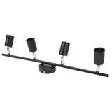 Tracking Lights Ceiling LED 4 60W Adjustable Angle Foldable Matte Black 4 Light Tracking Lighting for Bedroom Hotel 85‑265V - Low Angle