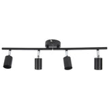 Tracking Lights Ceiling LED 4 60W Adjustable Angle Foldable Matte Black 4 Light Tracking Lighting for Bedroom Hotel 85‑265V