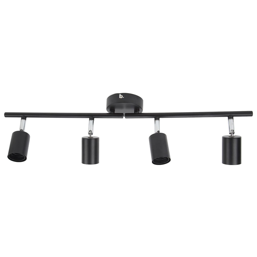 Tracking Lights Ceiling LED 4 60W Adjustable Angle Foldable Matte Black 4 Light Tracking Lighting for Bedroom Hotel 85‑265V