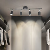 Tracking Lights Ceiling LED 4 60W Adjustable Angle Foldable Matte Black 4 Light Tracking Lighting for Bedroom Hotel 85‑265V