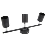 LED Track Light Kit 3 Heads 15.9in Arm 90 Degrees Rotatable Matte Black 3 Light Track Lighting Kit for GU10 Bulb 85‑265V - Top-Down View