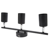 LED Track Light Kit 3 Heads 15.9in Arm 90 Degrees Rotatable Matte Black 3 Light Track Lighting Kit for GU10 Bulb 85‑265V - Low Angle