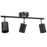 LED Track Light Kit 3 Heads 15.9in Arm 90 Degrees Rotatable Matte Black 3 Light Track Lighting Kit for GU10 Bulb 85‑265V - Extra Image