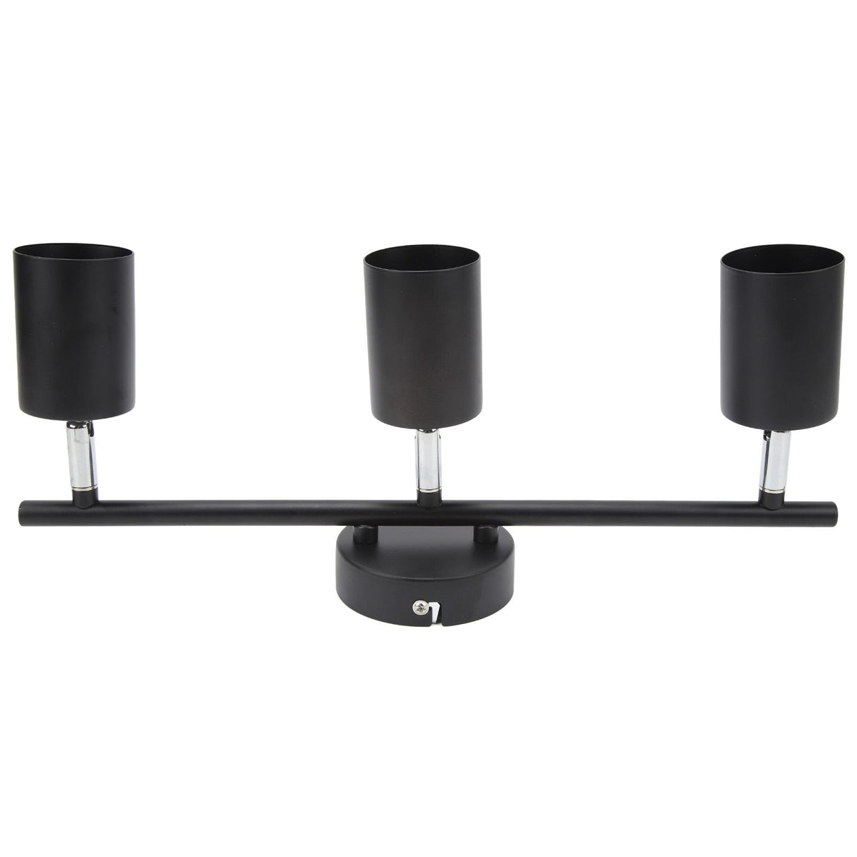 LED Track Light Kit 3 Heads 15.9in Arm 90 Degrees Rotatable Matte Black 3 Light Track Lighting Kit for GU10 Bulb 85‑265V