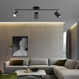 LED Track Light Kit 3 Heads 15.9in Arm 90 Degrees Rotatable Matte Black 3 Light Track Lighting Kit for GU10 Bulb 85‑265V