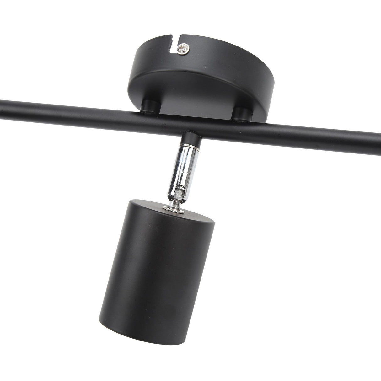 LED Track Light Kit 3 Heads 15.9in Arm 90 Degrees Rotatable Matte Black 3 Light Track Lighting Kit for GU10 Bulb 85‑265V