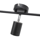 LED Track Light Kit 3 Heads 15.9in Arm 90 Degrees Rotatable Matte Black 3 Light Track Lighting Kit for GU10 Bulb 85‑265V