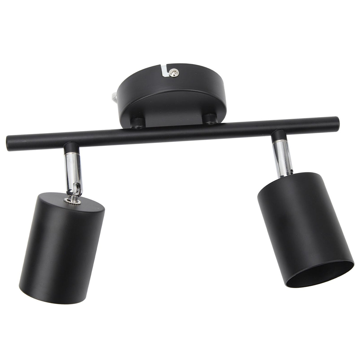 LED Track Light Kit 2 Heads 10.8in Track 90 Degrees Rotatable 2 Light Track Lighting Kit for GU10 Bulb Ceiling