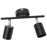 LED Track Light Kit 2 Heads 10.8in Track 90 Degrees Rotatable 2 Light Track Lighting Kit for GU10 Bulb Ceiling