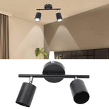 LED Track Light Kit 2 Heads 10.8in Track 90 Degrees Rotatable 2 Light Track Lighting Kit for GU10 Bulb Ceiling - Extra Image