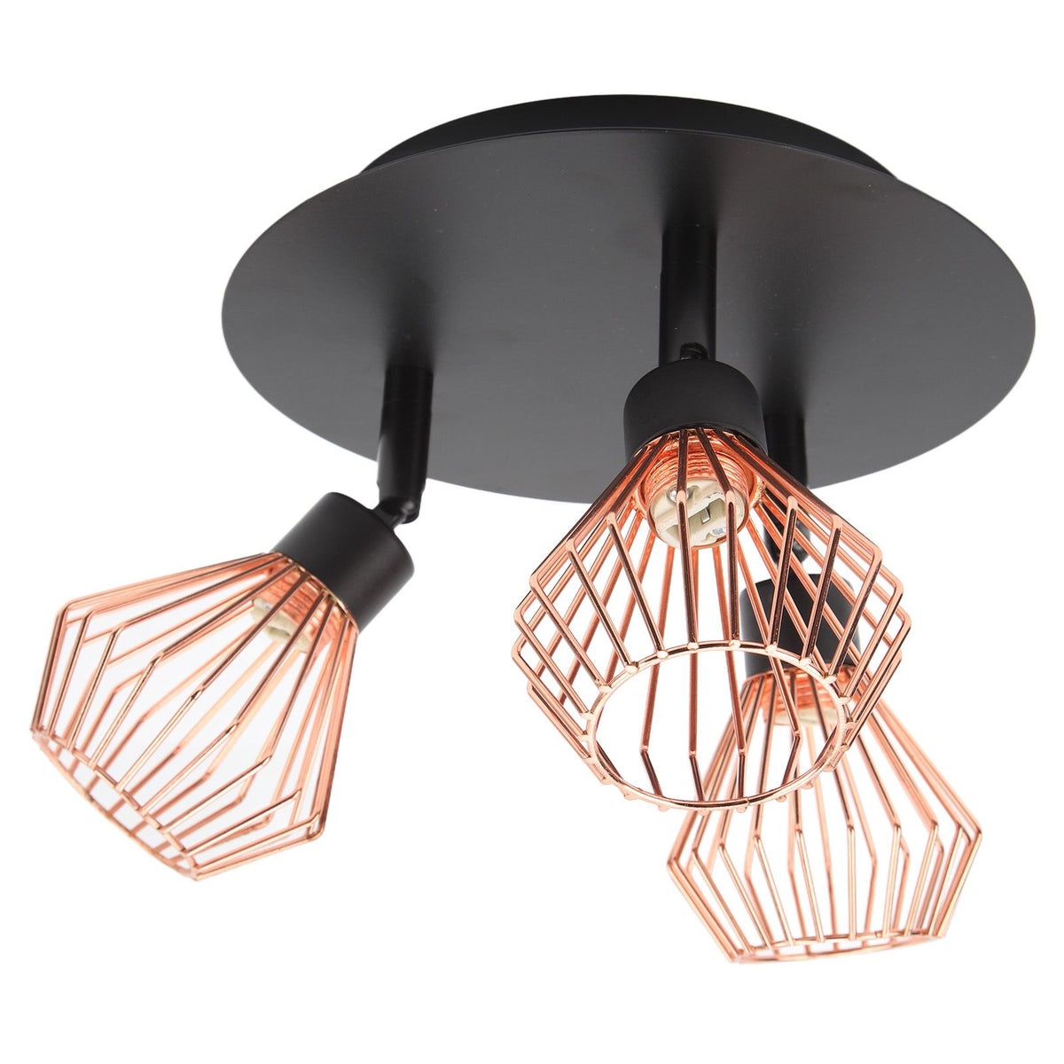 3 Light Fixtures Ceiling Mount Matte Black G9 Bulb Sockets Multi Directional Rotating Light for Farmhouse Hallway 85‑265V
