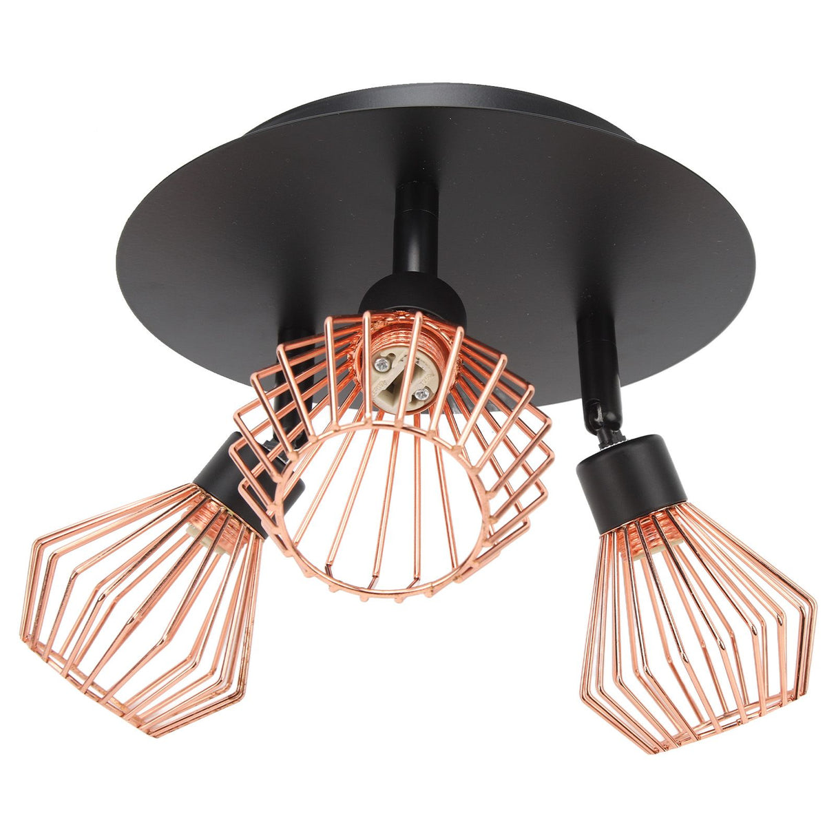 3 Light Fixtures Ceiling Mount Matte Black G9 Bulb Sockets Multi Directional Rotating Light for Farmhouse Hallway 85‑265V