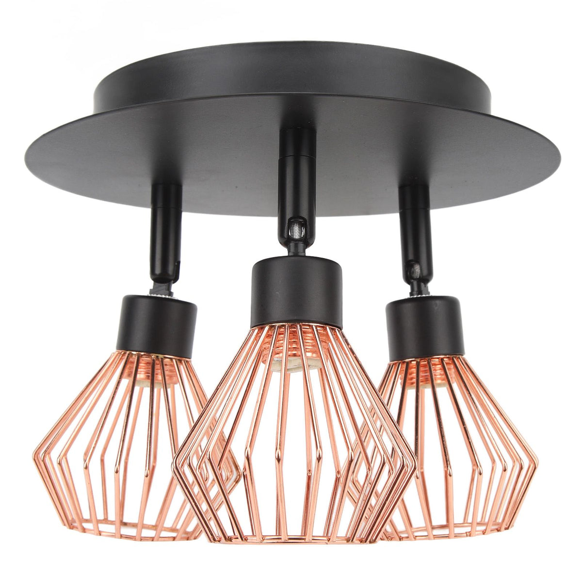3 Light Fixtures Ceiling Mount Matte Black G9 Bulb Sockets Multi Directional Rotating Light for Farmhouse Hallway 85‑265V