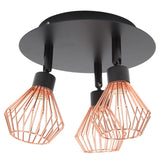 3 Light Fixtures Ceiling Mount Matte Black G9 Bulb Sockets Multi Directional Rotating Light for Farmhouse Hallway 85‑265V