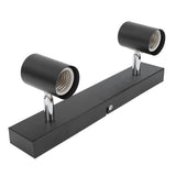 LED Track Light Two Bulb Fixed Rail with Rotating Heads Ceiling Track Light Fixtures for Kitchen Cabinet Hall