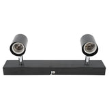 LED Track Light Two Bulb Fixed Rail with Rotating Heads Ceiling Track Light Fixtures for Kitchen Cabinet Hall