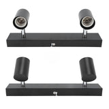LED Track Light Two Bulb Fixed Rail with Rotating Heads Ceiling Track Light Fixtures for Kitchen Cabinet Hall