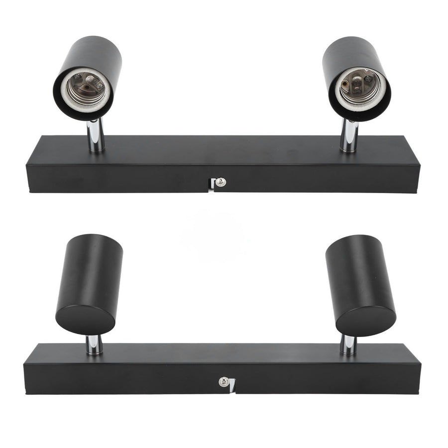LED Track Light Two Bulb Fixed Rail with Rotating Heads Ceiling Track Light Fixtures for Kitchen Cabinet Hall