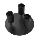 Ceiling Spotlight Holder 3 Head Rotating Lamp Base Ceiling Lamp Holder E27 Track Light Holder for Kitchen Bedroom 85‑265V - Front View