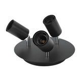 Ceiling Spotlight Holder 3 Head Rotating Lamp Base Ceiling Lamp Holder E27 Track Light Holder for Kitchen Bedroom 85‑265V - Top-Down View