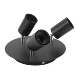 Ceiling Spotlight Holder 3 Head Rotating Lamp Base Ceiling Lamp Holder E27 Track Light Holder for Kitchen Bedroom 85‑265V - 45-Degree Angle