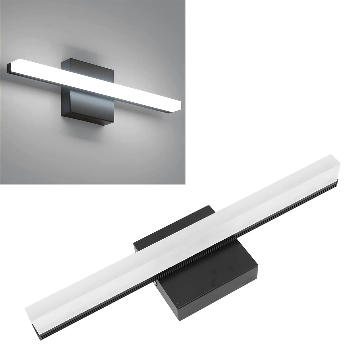 LED Vanity Light 15.7 Inch 6000K White Light Over Mirror Wall Mounted Modern Vanity Light Bar for Bathroom Bedroom 85 to 265V