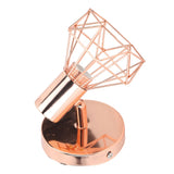 Swing Arm Wall Lamp 350 Degree Rotary Cage Shade Iron E14 Wall Lamp Holder for Rose Gold 85‑265V