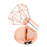 Swing Arm Wall Lamp 350 Degree Rotary Cage Shade Iron E14 Wall Lamp Holder for Rose Gold 85‑265V - Top-Down View