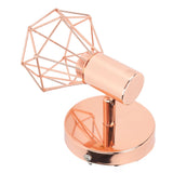 Swing Arm Wall Lamp 350 Degree Rotary Cage Shade Iron E14 Wall Lamp Holder for Rose Gold 85‑265V - 45-Degree Angle